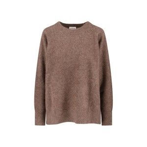 Parosh Relaxed Fit Brown Sweater With Ribbed Details - NWT